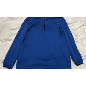 Callaway Opti Dry Quarter Zip Fleece Pullover Blue Men’s Size XXL 2XL Golf